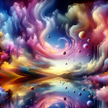 In my dream, vibrant colors painted the sky, swirling like whispers of imagination.