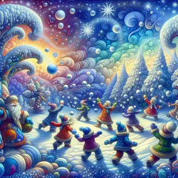 In a vivid dream, laughter echoed during an epic snowball fight.