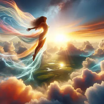 In the dream, I'm soaring above clouds, freedom beyond imagination enveloping me.