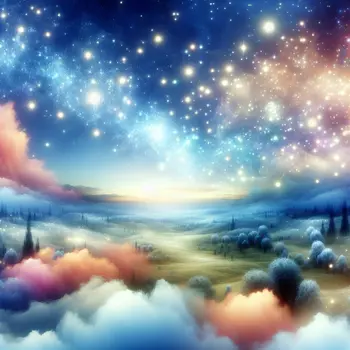 In a dream, sparkles danced around, illuminating the night sky with magic.