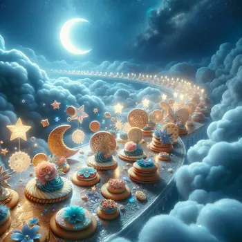 In my dream, endless trays of sparkling cookies danced under moonlit skies.