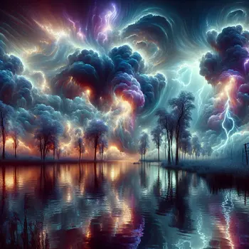 In the dream, a stormy sky unleashed lightning across dark, swirling clouds.