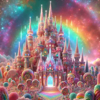 In the dream, a magnificent sugar castle sparkled under a sugar-coated sky.