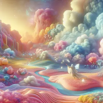 In my dream, I floated through sugary clouds, tasting sweetness in the air.