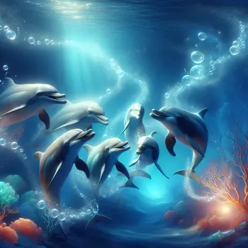 In my dream, talking dolphins swirled around, sharing secrets of the ocean.