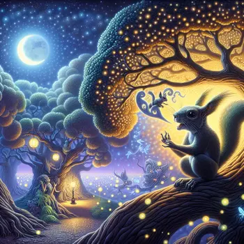 In my dream, a talking squirrel debated philosophy under a moonlit oak.