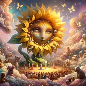 In a vibrant dream, a talking sunflower shared secrets of the universe.