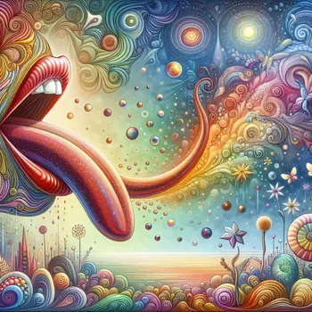 In the dream, a vibrant tongue unfurled, tasting colors in the air.