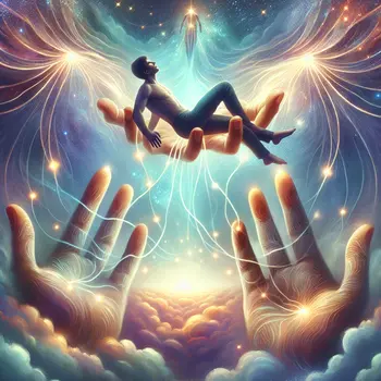 In a dream, hands lifted me, embodying pure trust in silent solidarity.