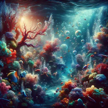 In a dream, vibrant coral reefs danced underwater, whispering secrets of the deep.