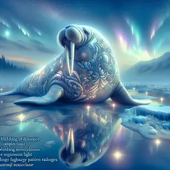 In my dream, a giant walrus danced gracefully on a shimmering ice floe.