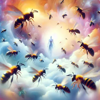 In the dream, wasps swarmed, creating a buzzing, chaotic storm around me.