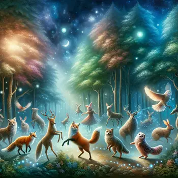 In my dream, woodland creatures danced under starlit skies, whispering ancient secrets.